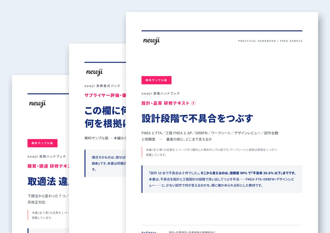 NEWJI総研の資料（研修テキスト・実務書式パック）