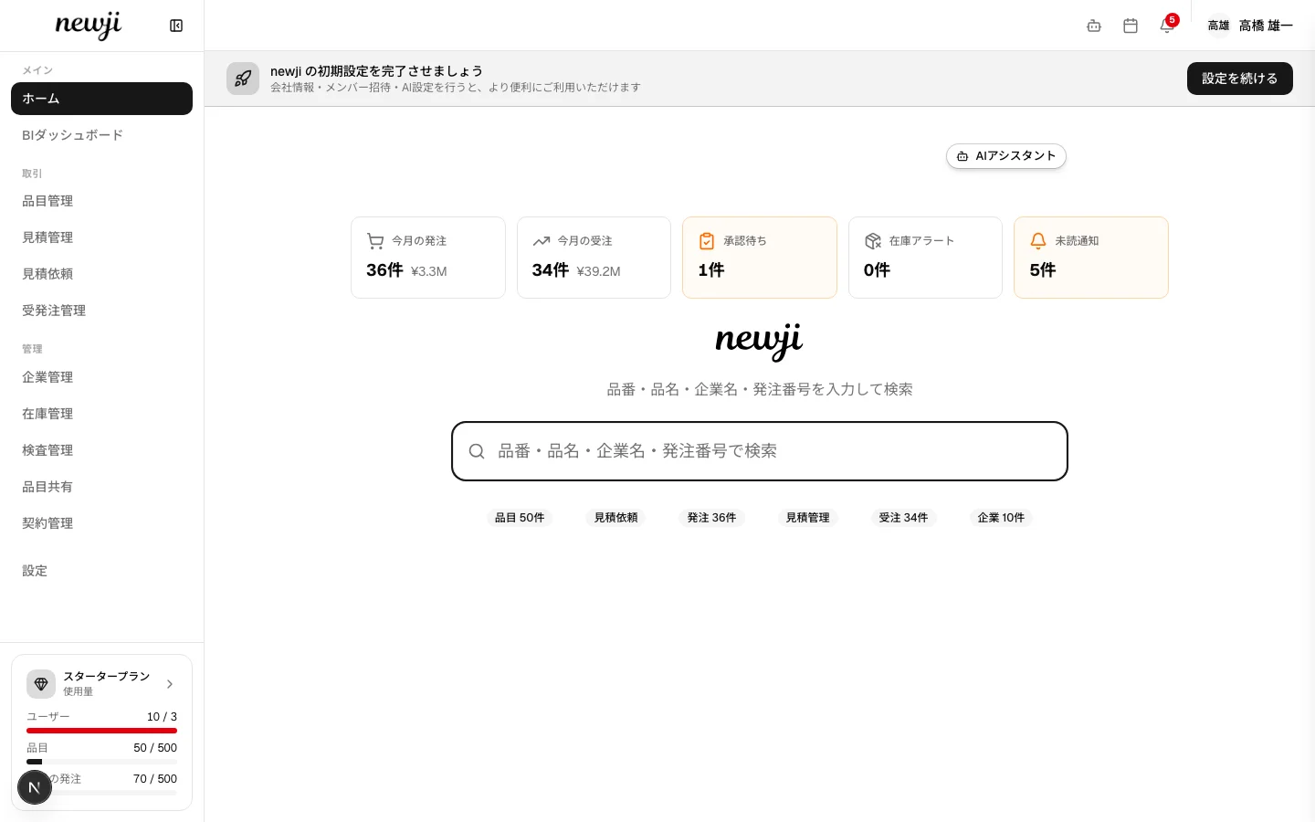 BIダッシュボード — データに基づく意思決定